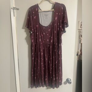 Torrid Burgundy Floral Midi Dress